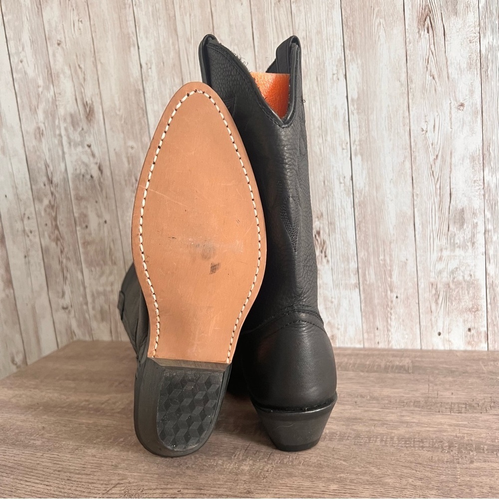 Women’s Leather Western Cowboy Boots Black New Size 6 - Picture 6 of 6